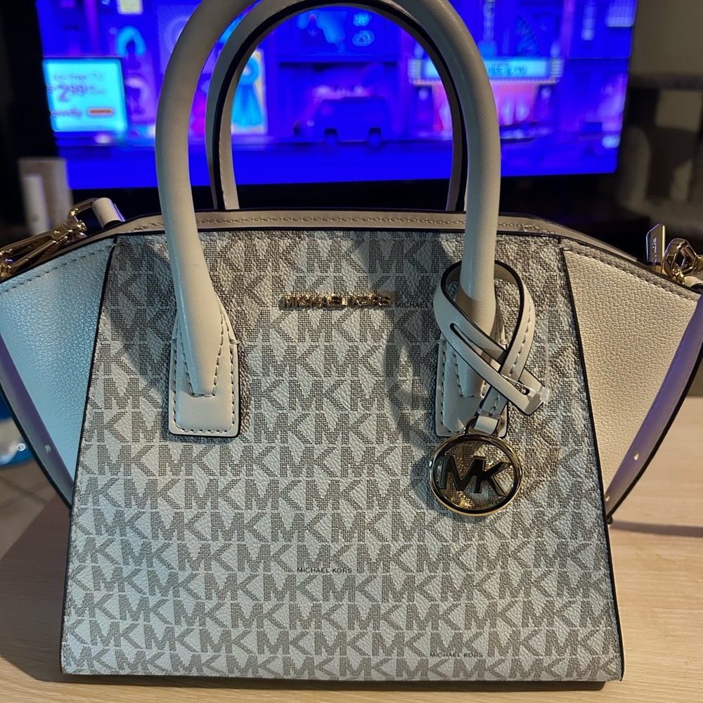 Michael Kors Cream and Tan Satchel